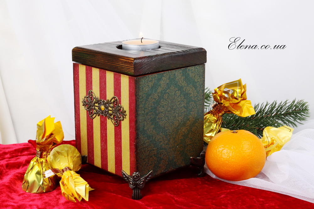 Короб-подсвечник Christmas