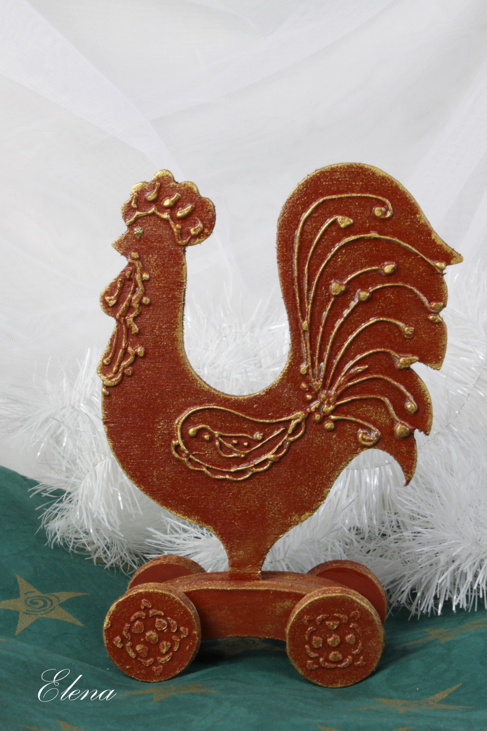 Петушок на колесиках