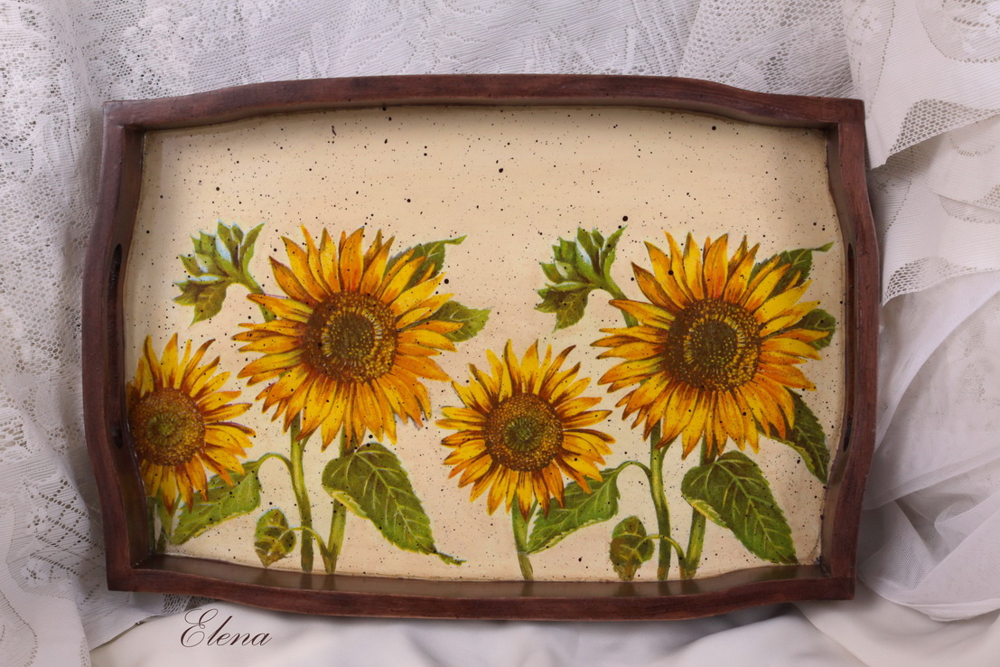 Поднос Подсолнухи