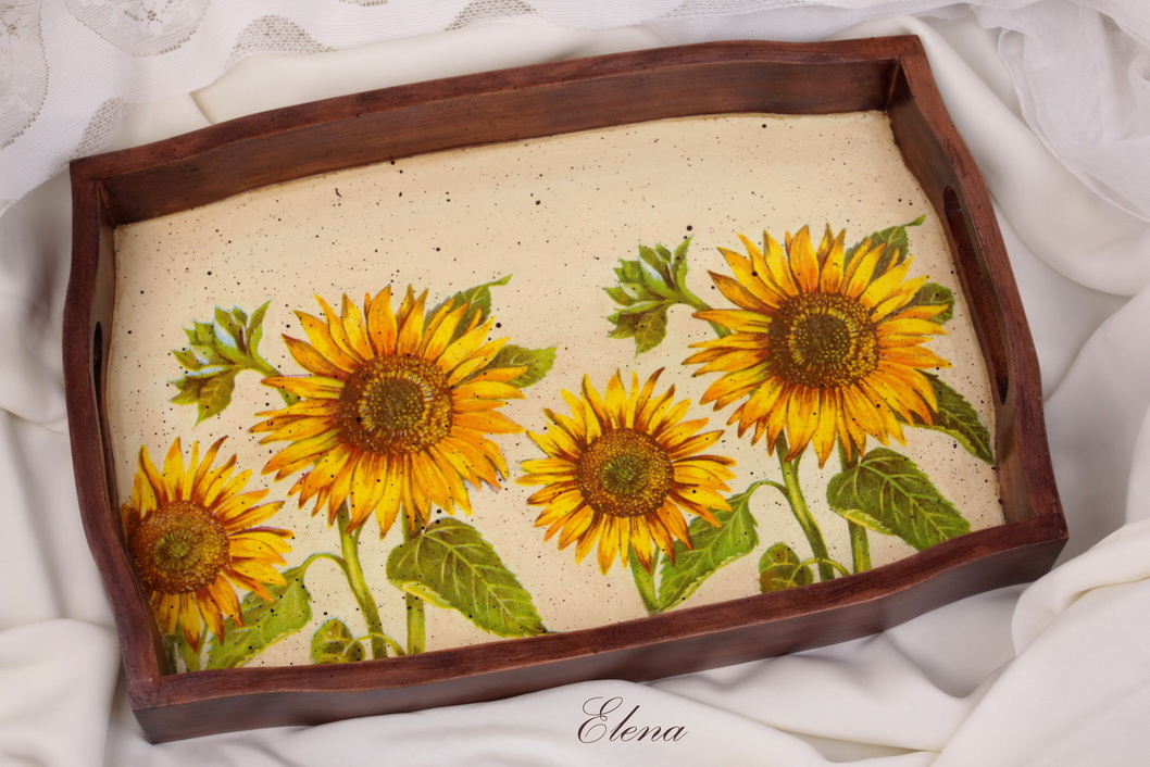 Поднос Подсолнухи