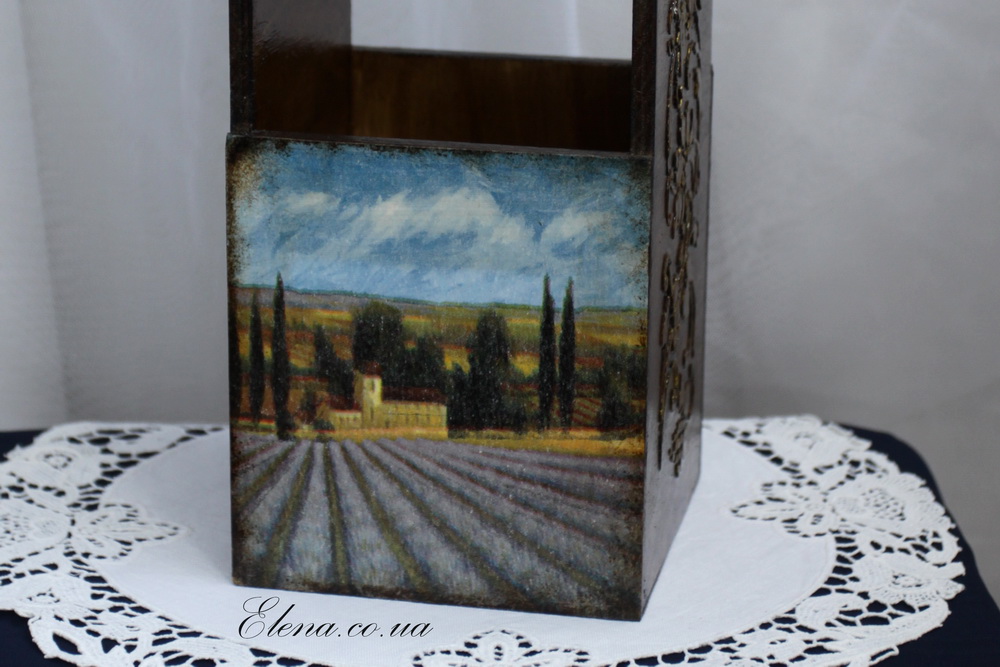 Винный короб с ручкой