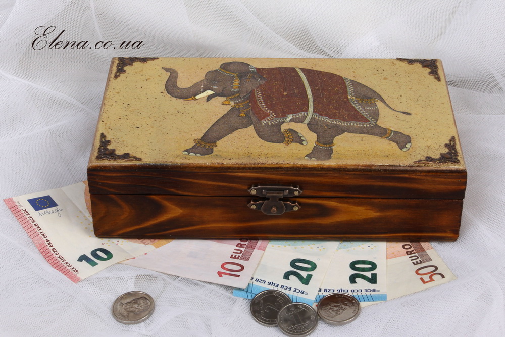 Шкатулка-купюрница Слоненя